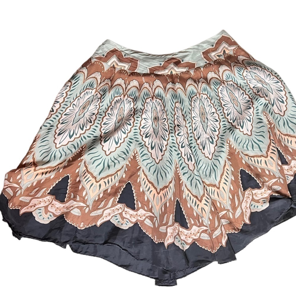 COLDWATER CREEK vintage Silk Twill Midi Full Skirt size L - Picture 5 of 7